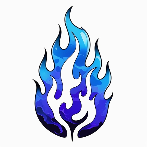 Sapphire Flame Tattoo idea