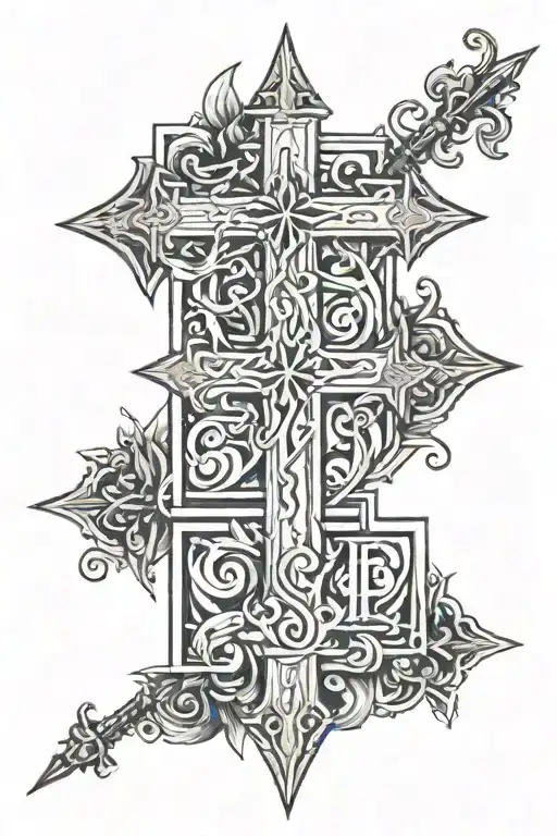 Quote And Three Crosses