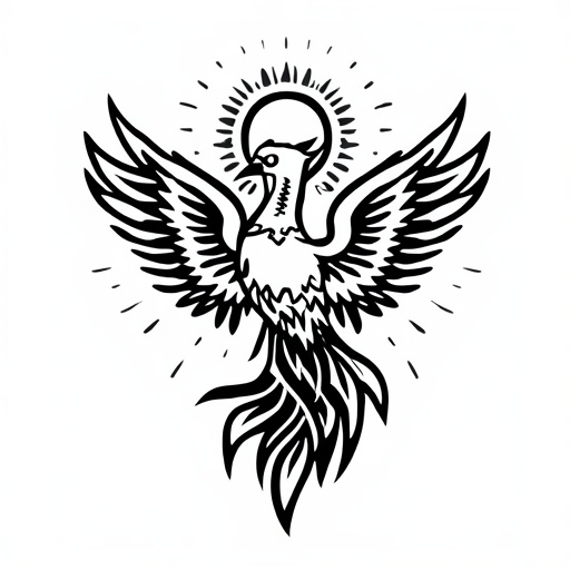 Phoenix’s Sacred Breath of Dawn Tattoo idea