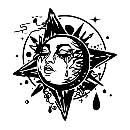 Tears of Eternal Moon Tattoo idea