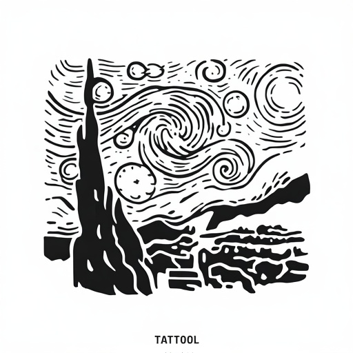 Starry Night Tattoo idea