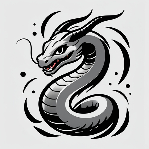 Silver Serpent’s Silent Path Tattoo idea