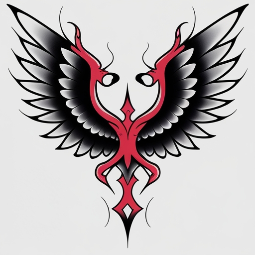Crimson Wings of Destiny Tattoo idea