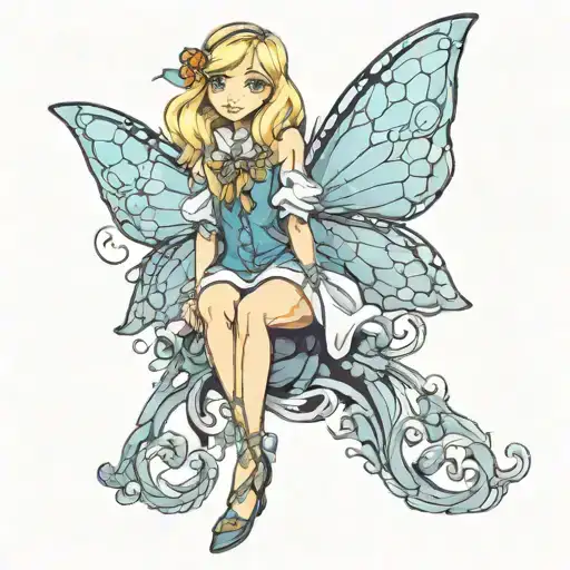 Blonde Hair Fairy Full Body