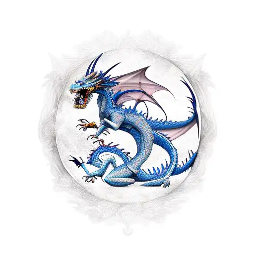 A Fierce Female Warrior Battling A Dragon In A Virtual Reality World