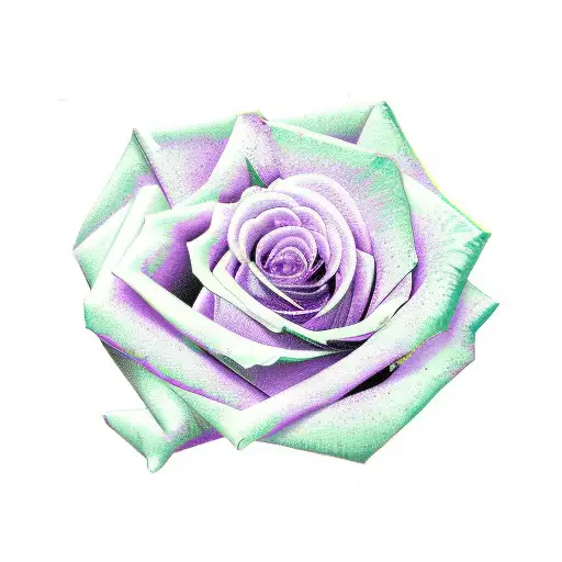 Black Rose With Purple Pedal Edges