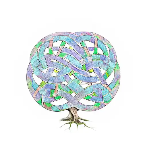 An Ancient Celtic Symbol Of Gratitude And Personal Growth Intertwined With Intricate Tree Branches