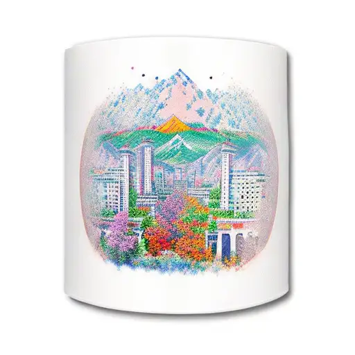National Painting Of Dushanbe In The Form Of A Bracelet