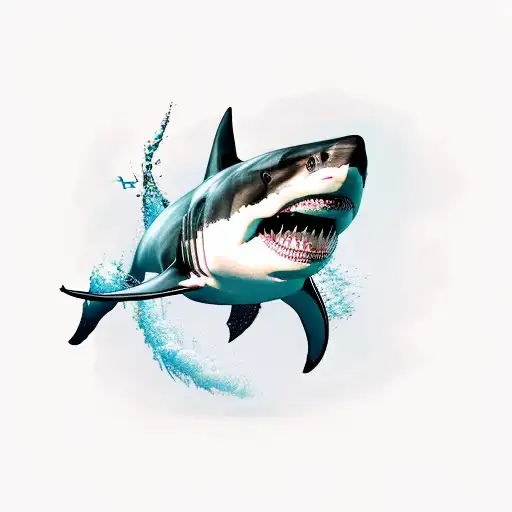 Great White Shark With Torpedo Body