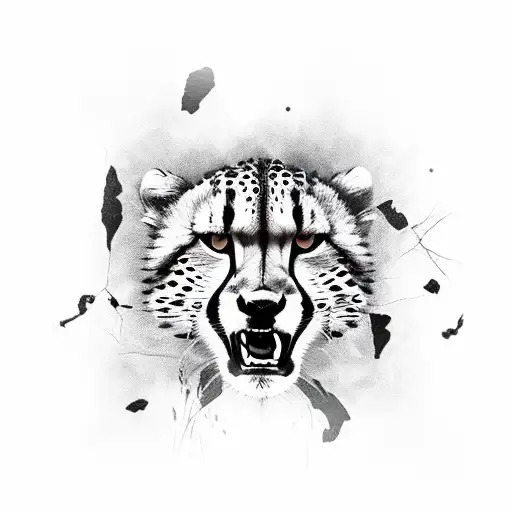 Cheetah Growl Aggressive Defending Powerful Pain Fear