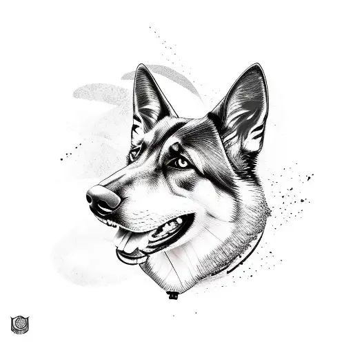 German Shepherd Jumping