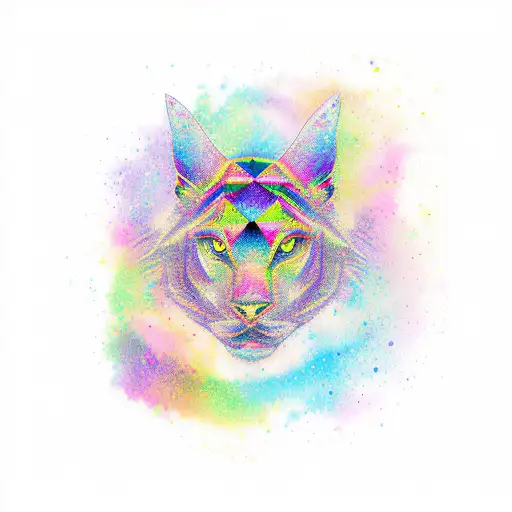 Prism Rainbow Black Aquarelle