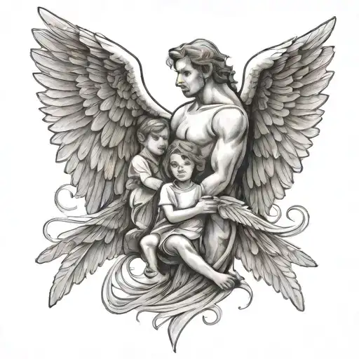 Father And Son Angel Wings