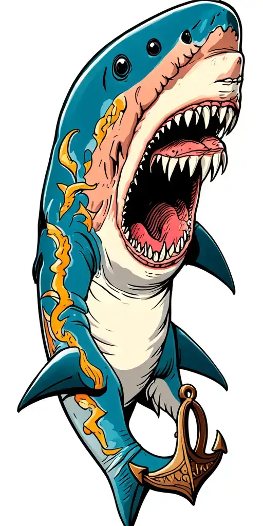 Shark Pulling Anchor