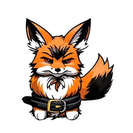 Fox In A Ki With A Black Belt Tied