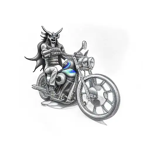 Demon Riding A Motorcycle