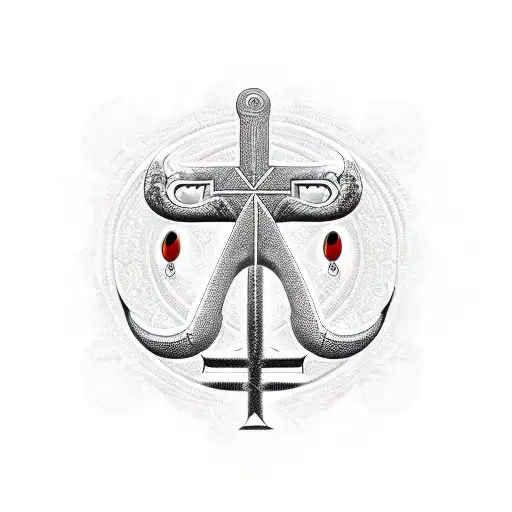 Ankh Symbol With Snakes