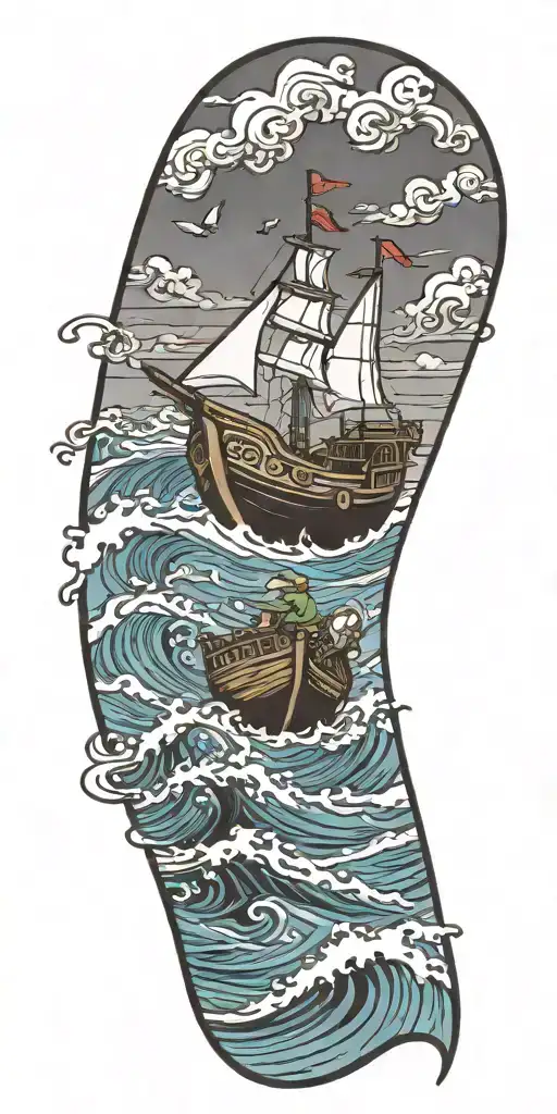 Zelda Wind Waker Boat And Waves