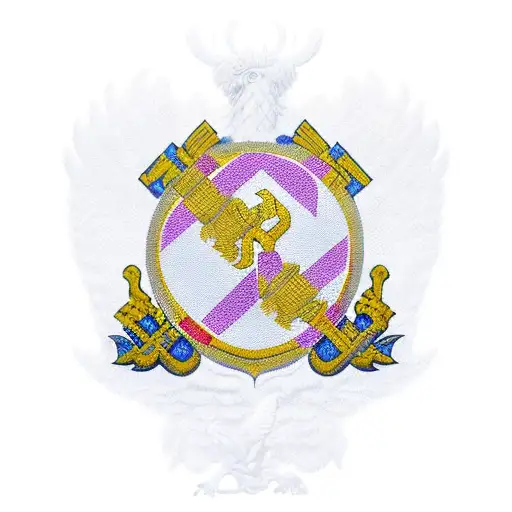 Ukranian Emblem In Petriotic Military Style