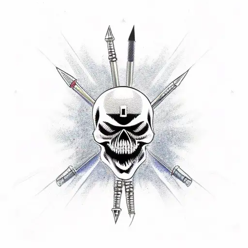 Bullet Pierce Demon Skull