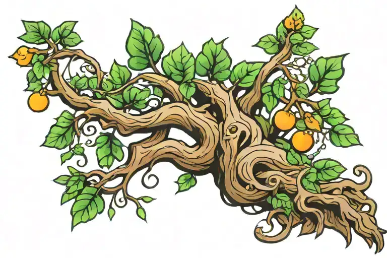 Ankle Bracelet Tree Tattoo Design