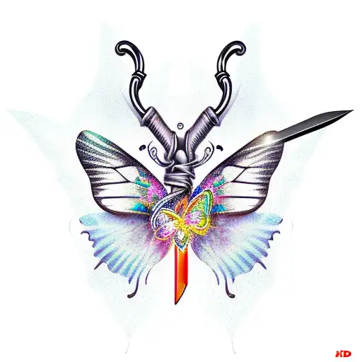 Sword With A Shadow Butterfly