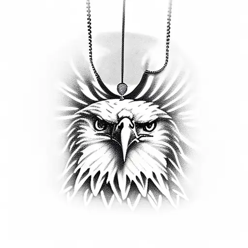 Eagle With Cross Necklace
