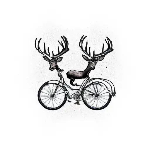 Deer On A Bike