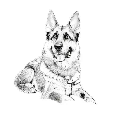 A German Shepherd Dog