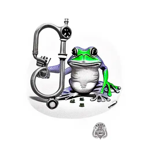 Frog Smoking A Pipe While He Is Wearing A Suit