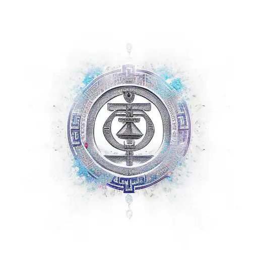 The Greek Letter Ohm With The Om Symbol From Hinduism