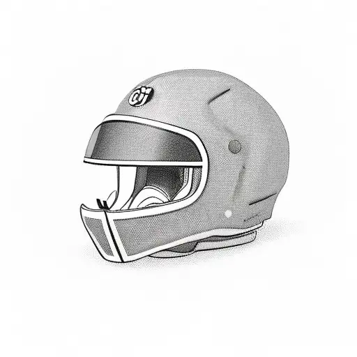 A Girl With Black & Pink Helmet On A Motorcycle