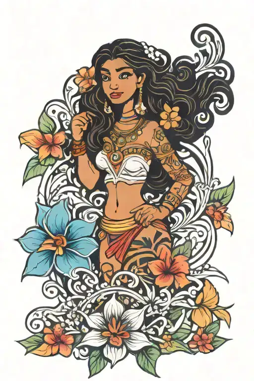 Moana Flower Beach Symmetrical