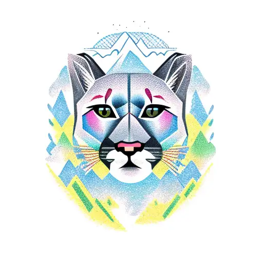 Mountain Lion By A Lake