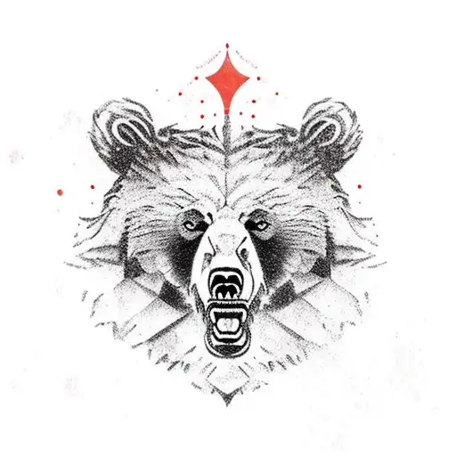 Eurasian Brown Bear Roaring