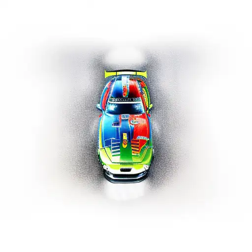 A Muscle Car And A Nissan Gtr Racing Side By Side