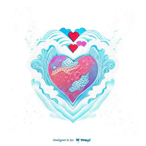 Ocean Waves In The Shape Of Heart