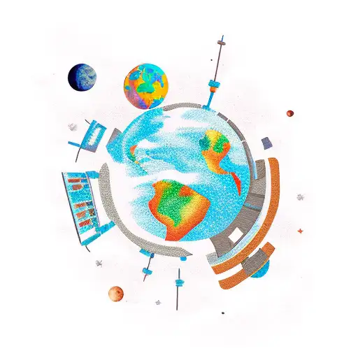 Planet Im Space With Woods