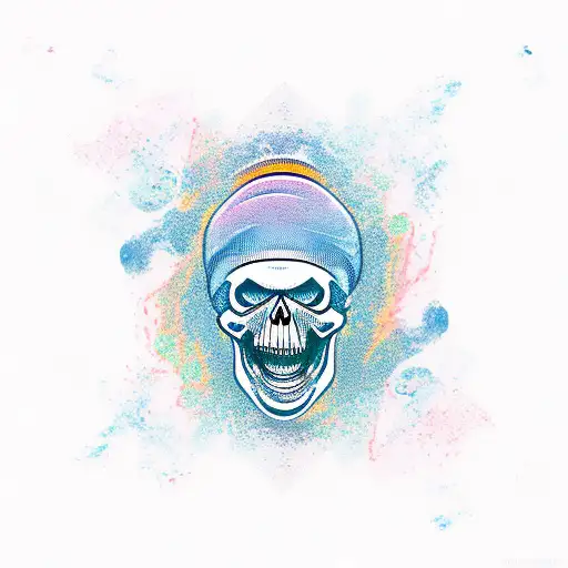 Evil Skull In The Ocean