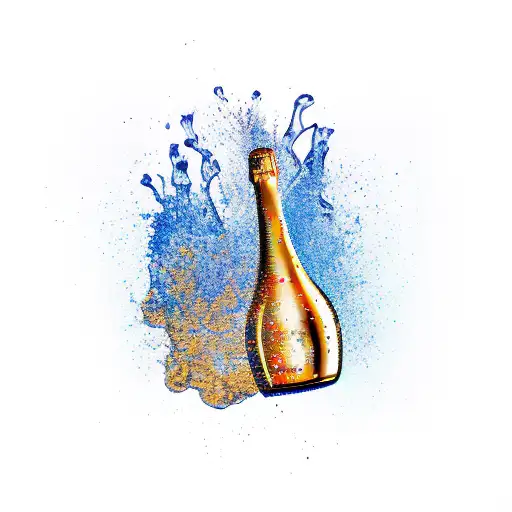 Broken Champagner Bottle