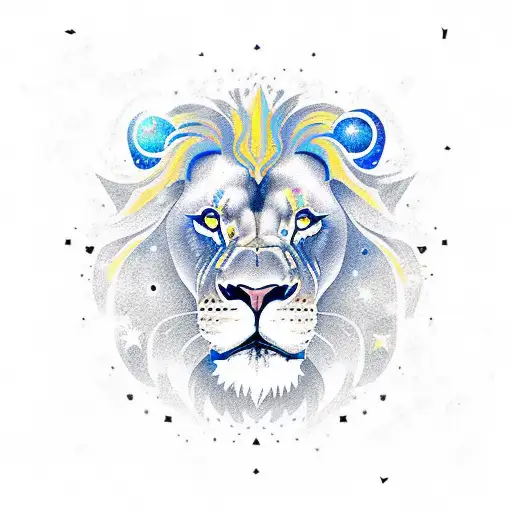 Lion Astronaut With Galaxy