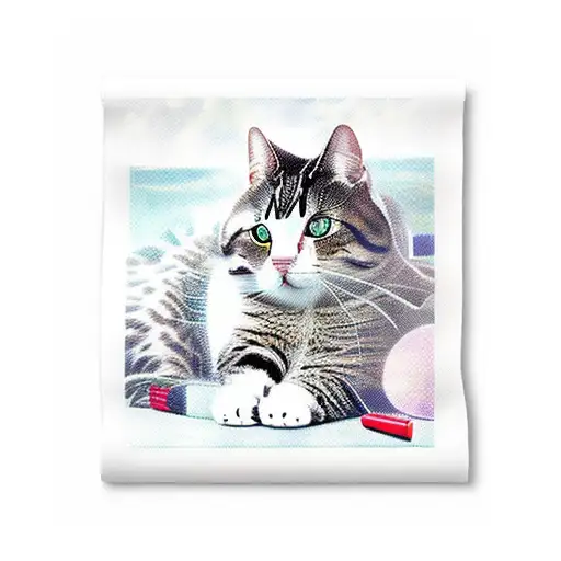 Hous On Grass Under Sun With Cat