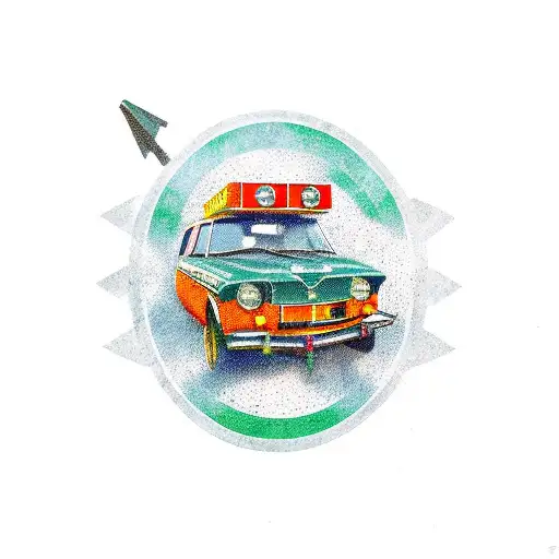 A 1302 Vosvos Car With A Vintage Camera As The Front Emblem