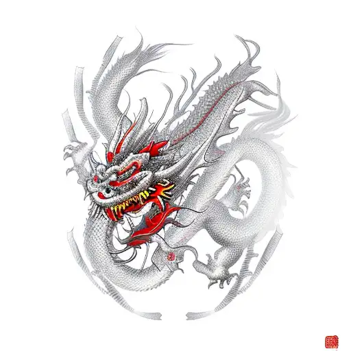 Red Chinese Dragon 20Cm