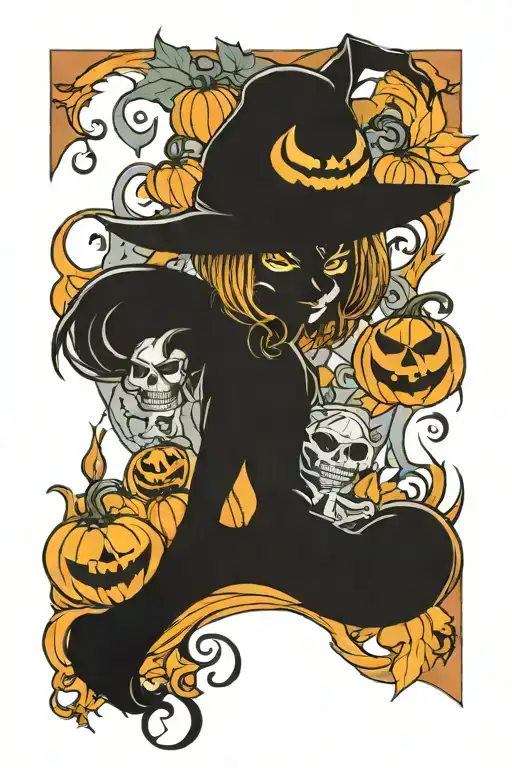 Halloween Autumn Themed New School Leg