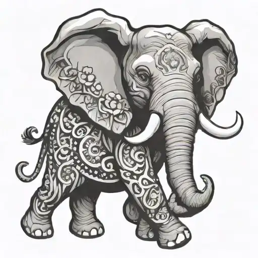 Elephant And Liom