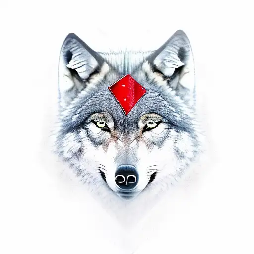 One Person With Two Souls Of Wolf And Of Little Red Riding Hood Inside