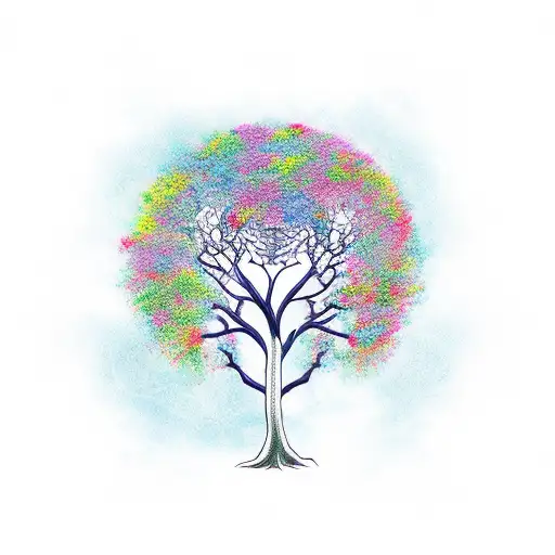 Tree Of Life And Daemon Cutting Branch