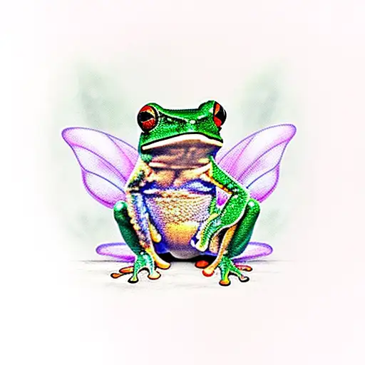 Small Tree Frog With Fairy Wings