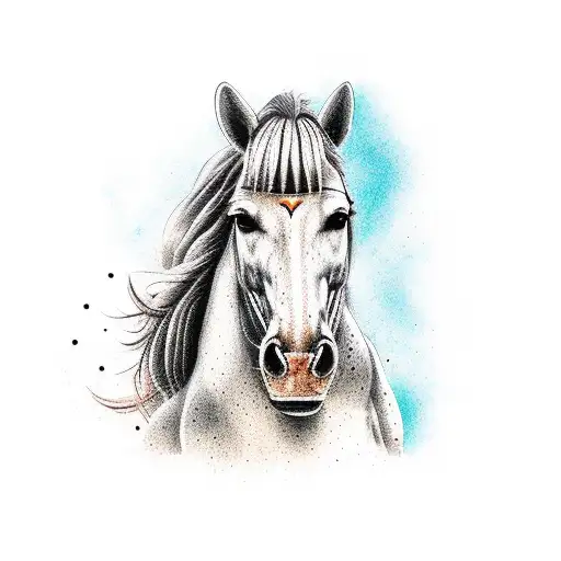 Cowboy On Appaloosa Horse